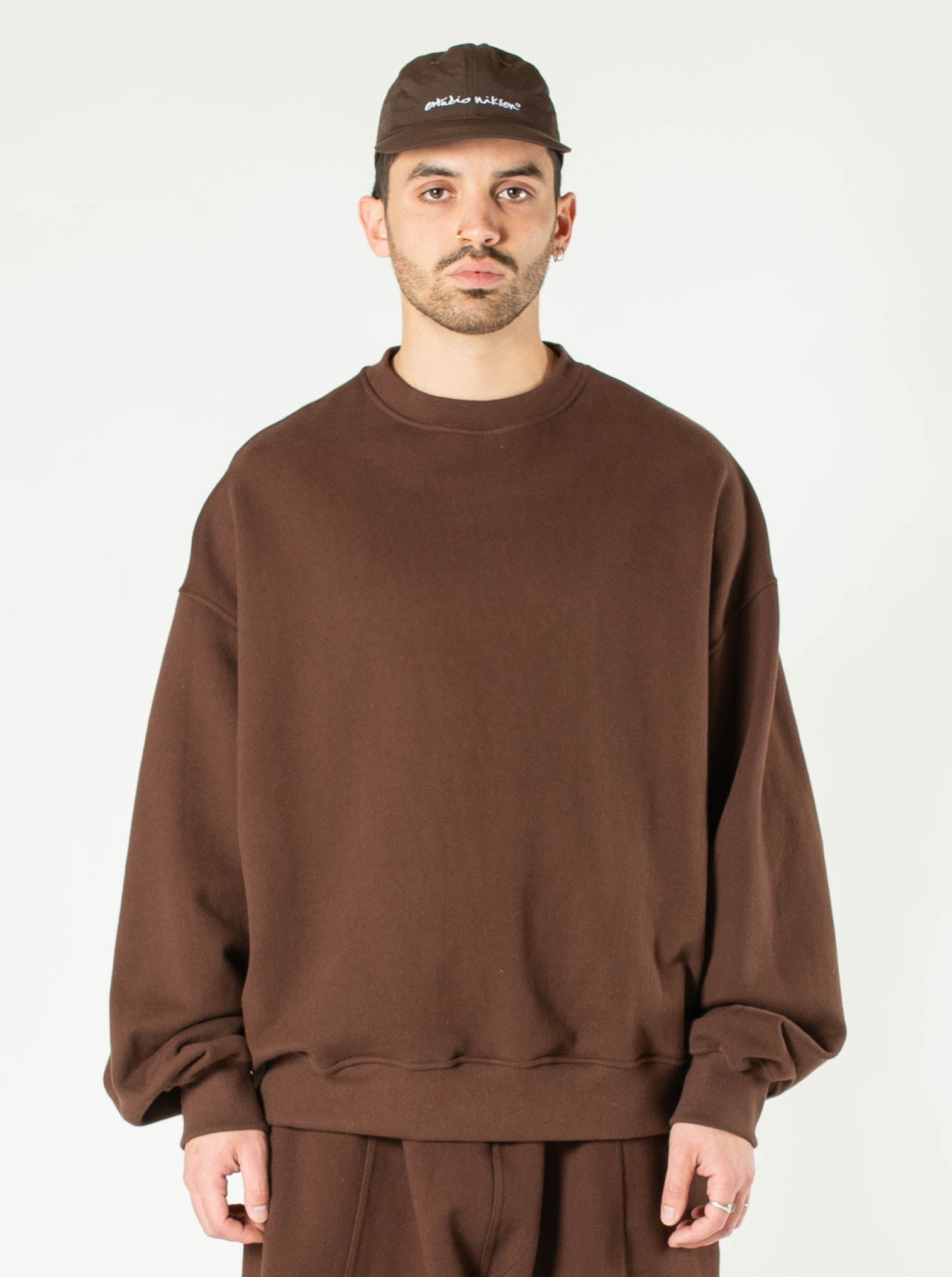 Back-pleat Crewneck Sweater