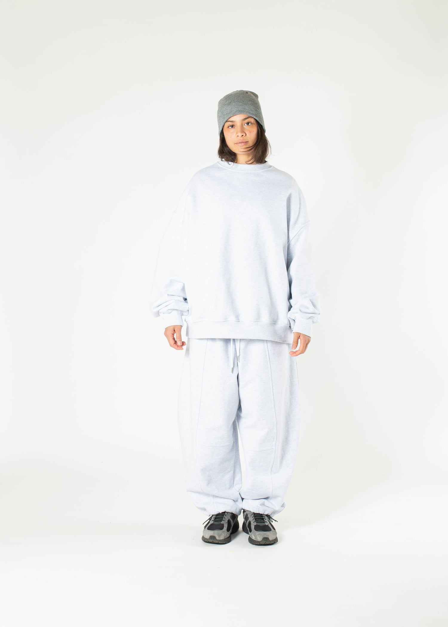 Back-pleat Crewneck Sweater