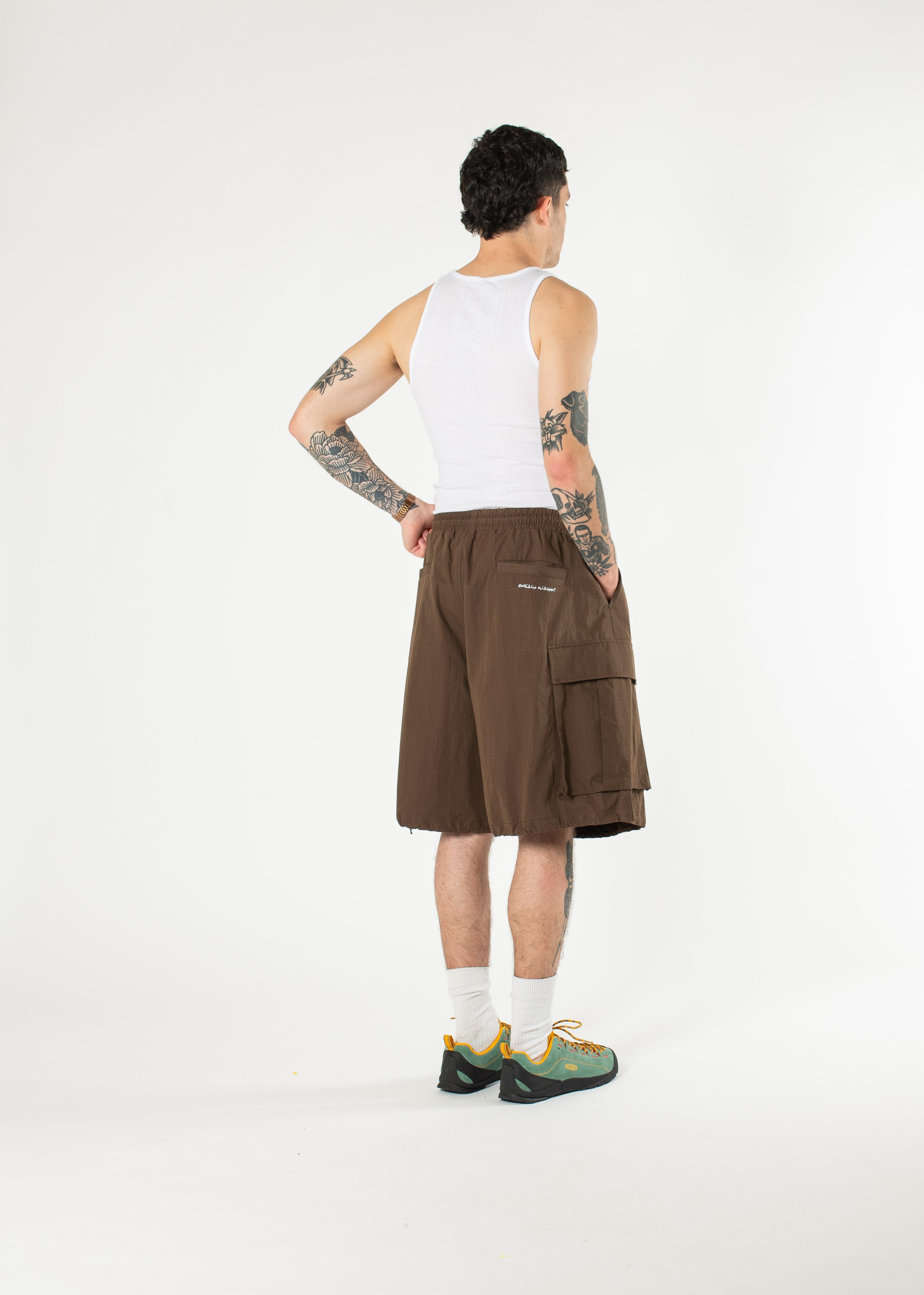 【DISCERNMENT】DISCERNMENT's Balloon Cargo Cotton Shorts Ripstop Balloon Cargo Shorts – Estudio Niksen