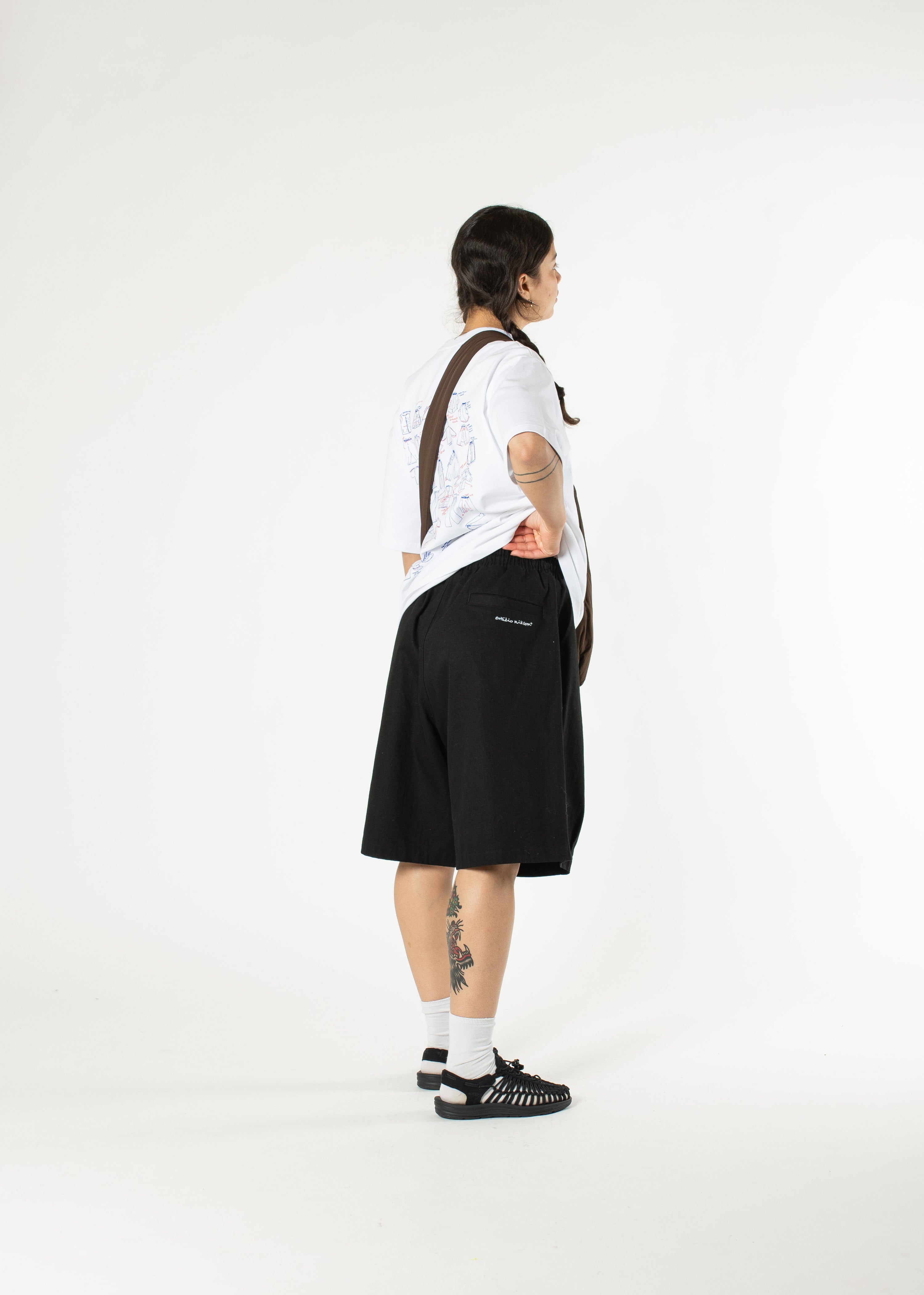 【BAON】[unisex] Senbro Banding Balloon Bermuda Pants Stopper Balloon Bermuda Shorts in Khaki