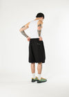 Short plissé en coton 