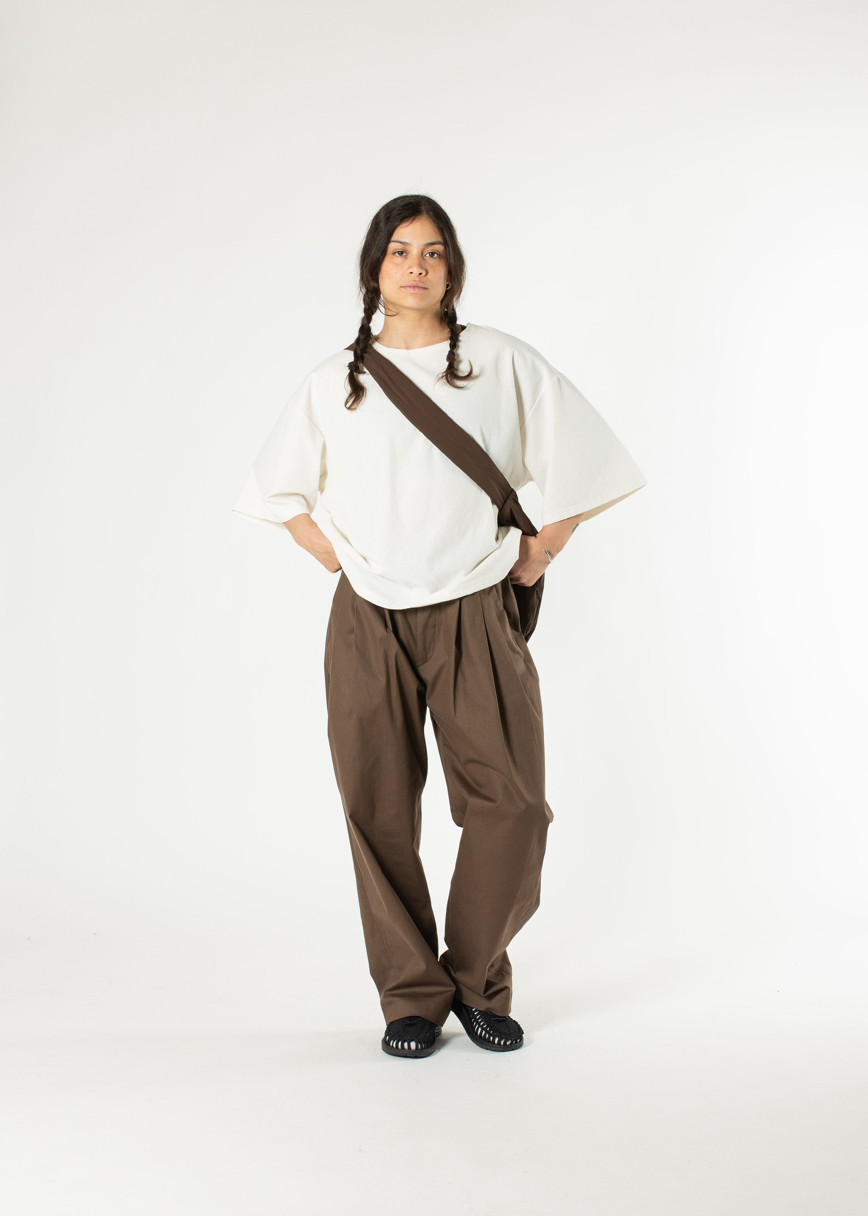 Washed-Linen Pintuck Pajama Pants | Garnet Hill