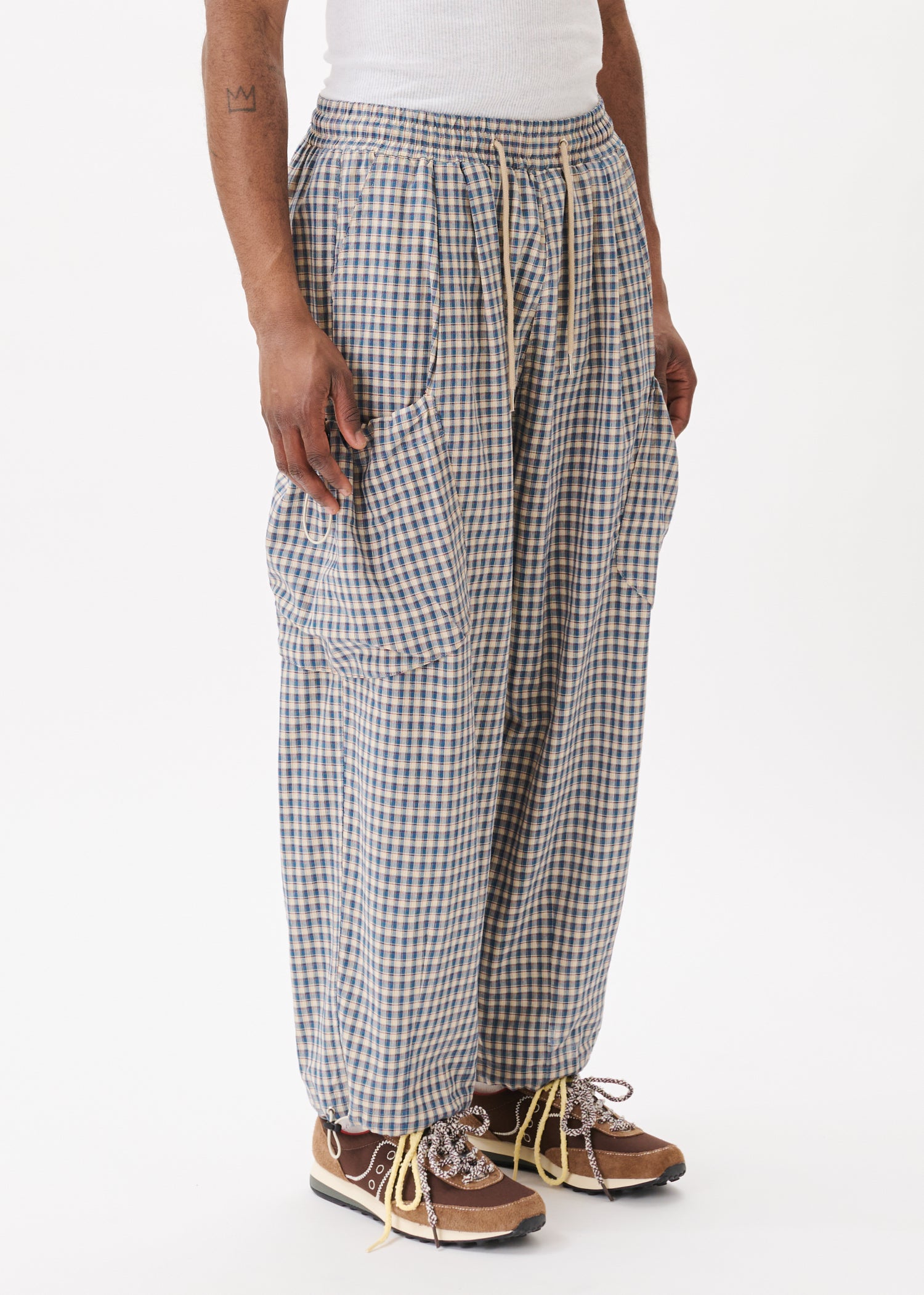 Pantalon cargo à carreaux Bungee