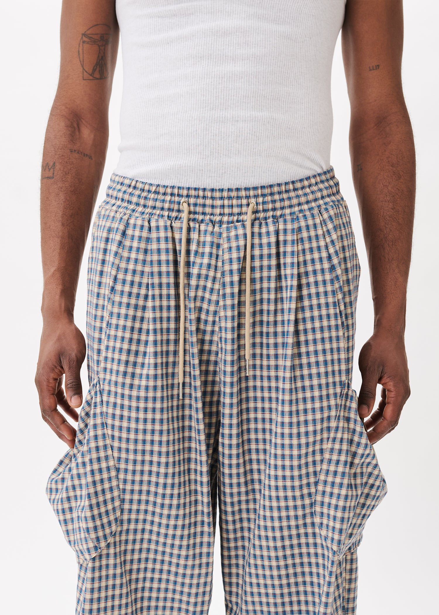 Pantalon cargo à carreaux Bungee