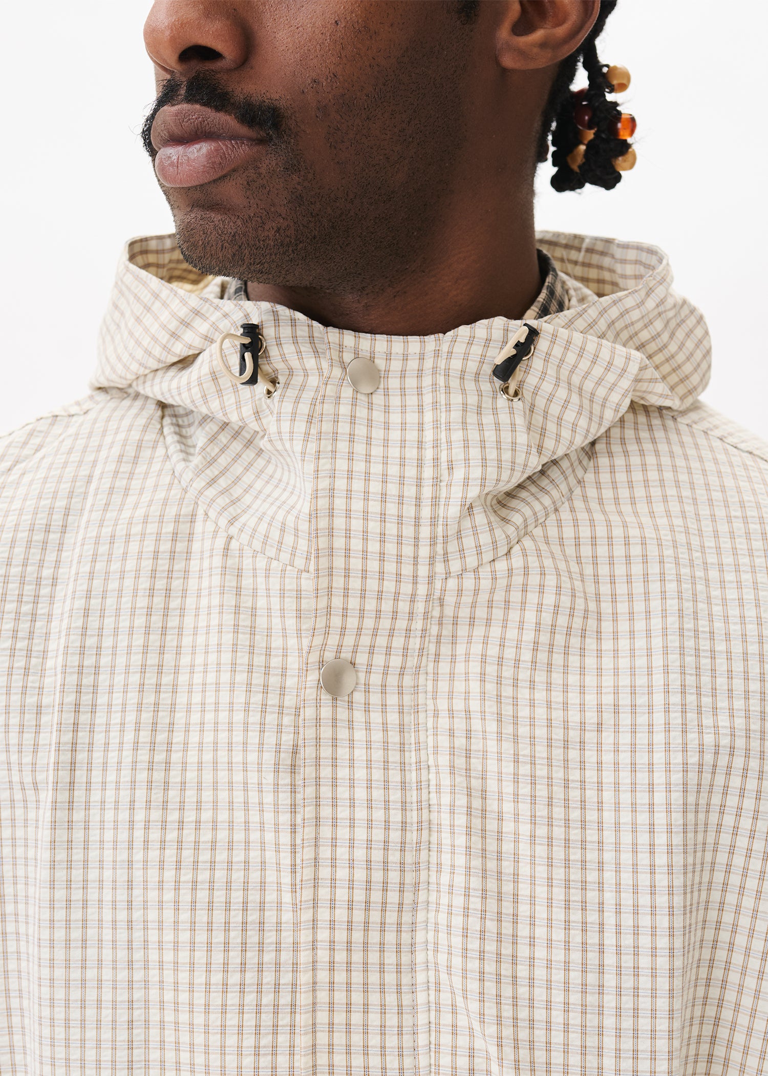 Veste à carreaux à cordon élastique