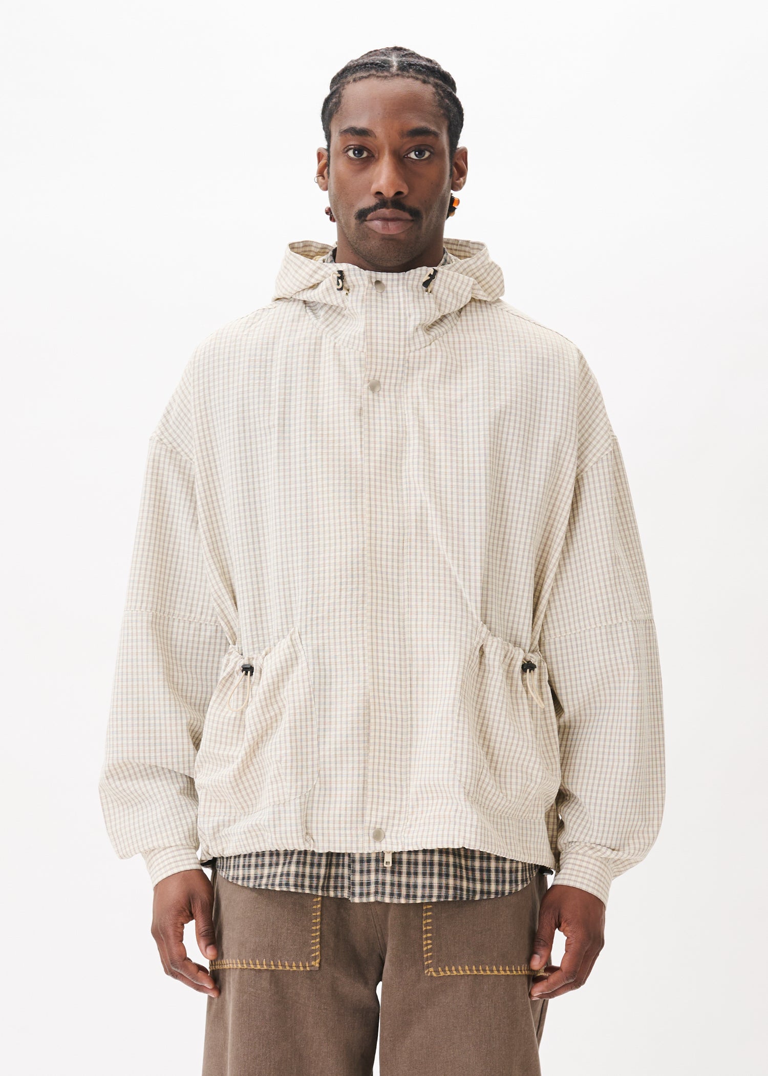 Veste à carreaux à cordon élastique