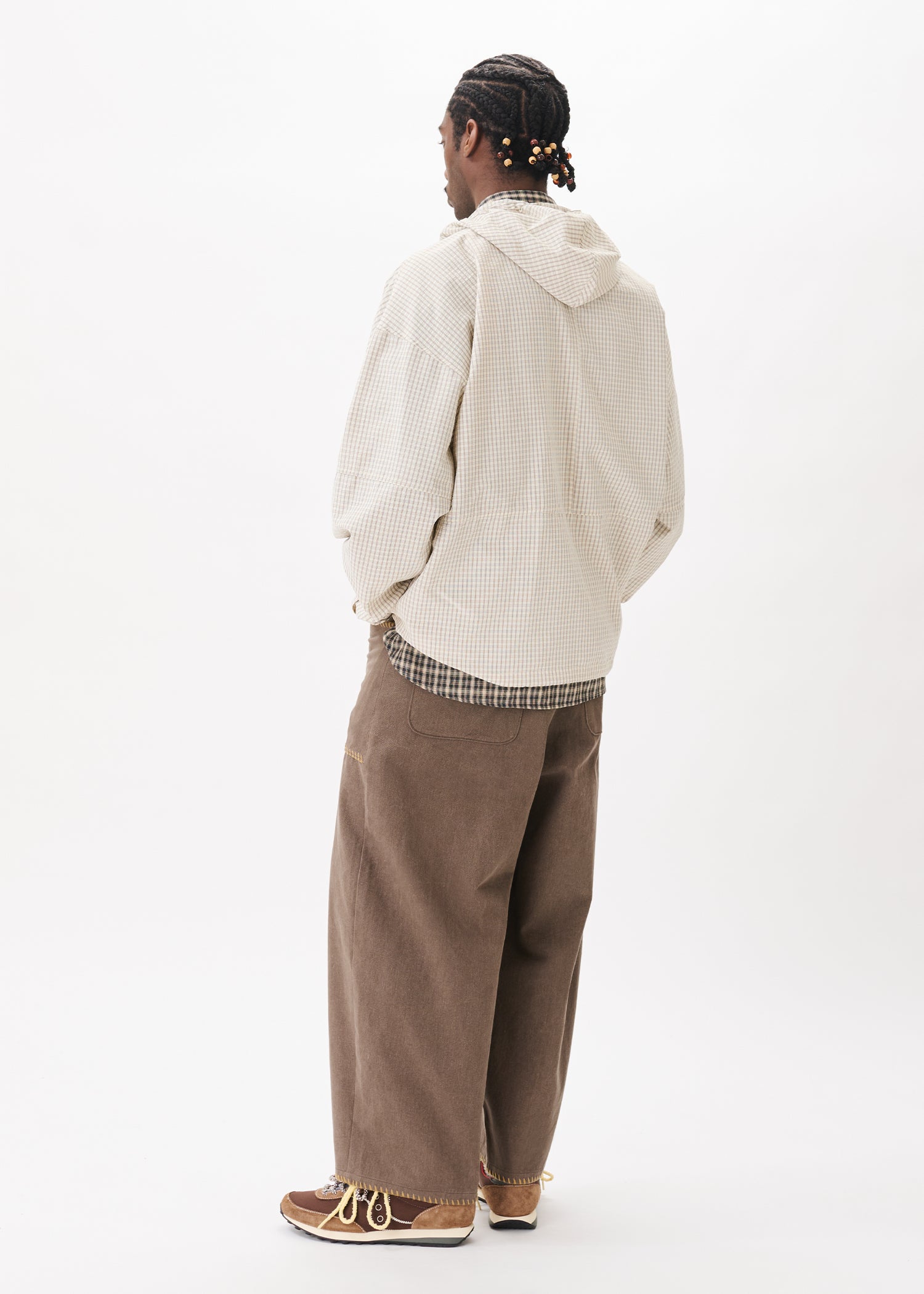 Veste à carreaux à cordon élastique