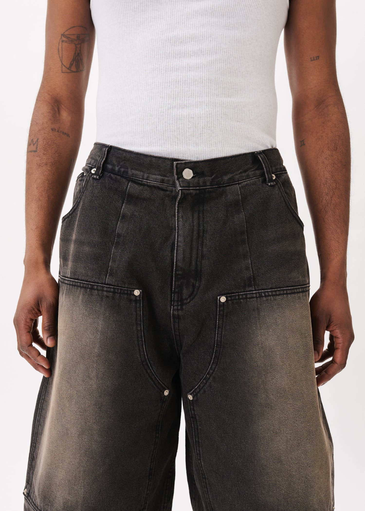 パンツ wide denim shorts M Carpenter Wide Denim Shorts – Estudio Niksen