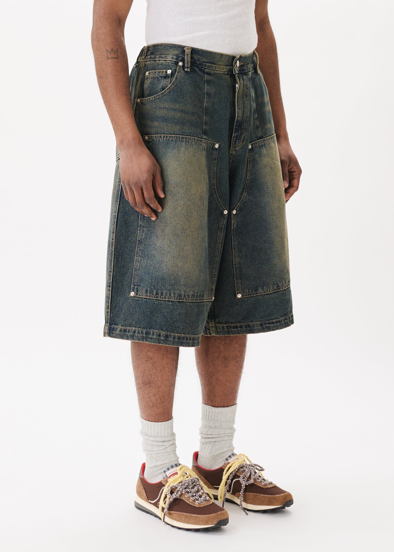 Shorts amples en jean style charpentier