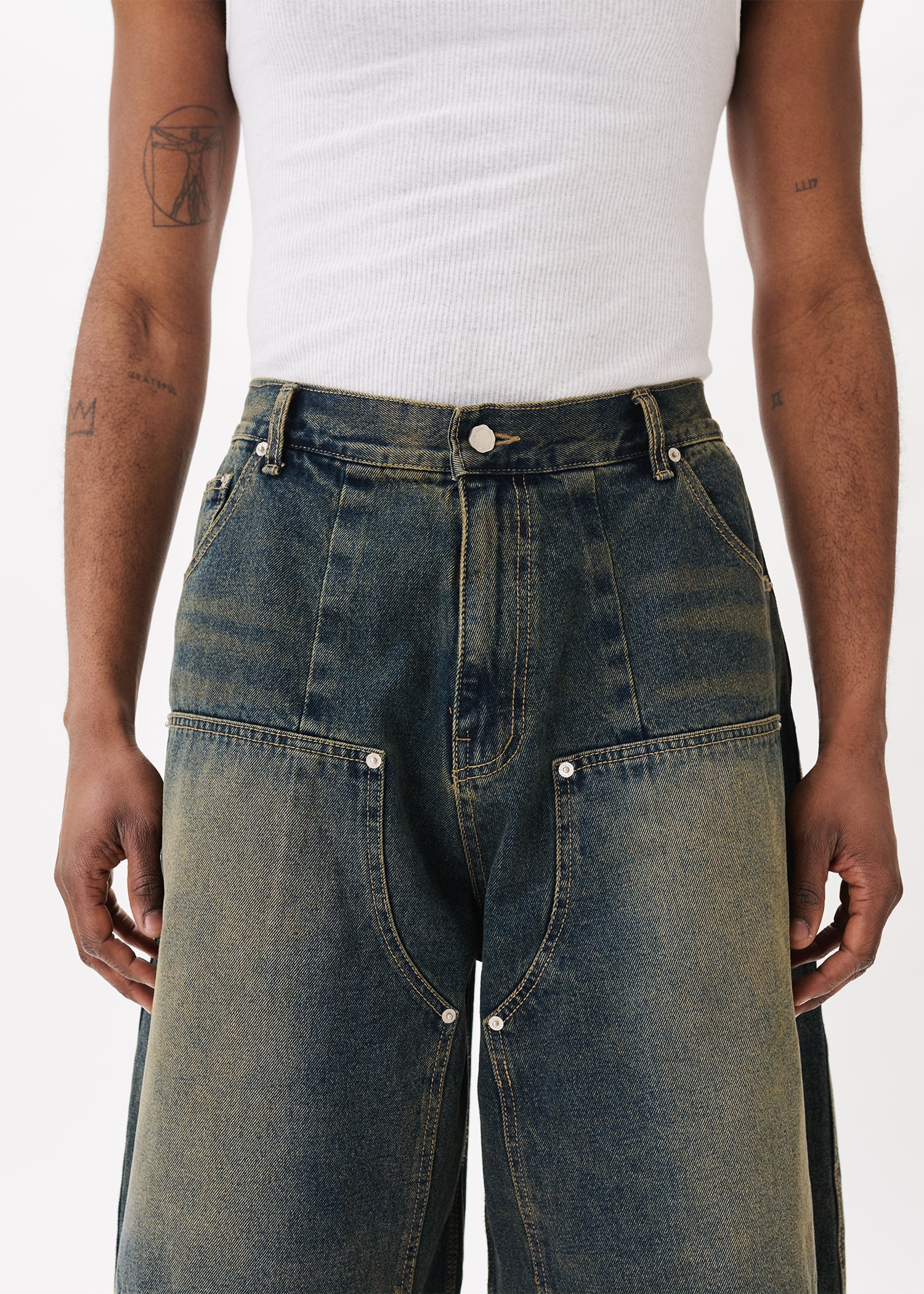 Shorts amples en jean style charpentier