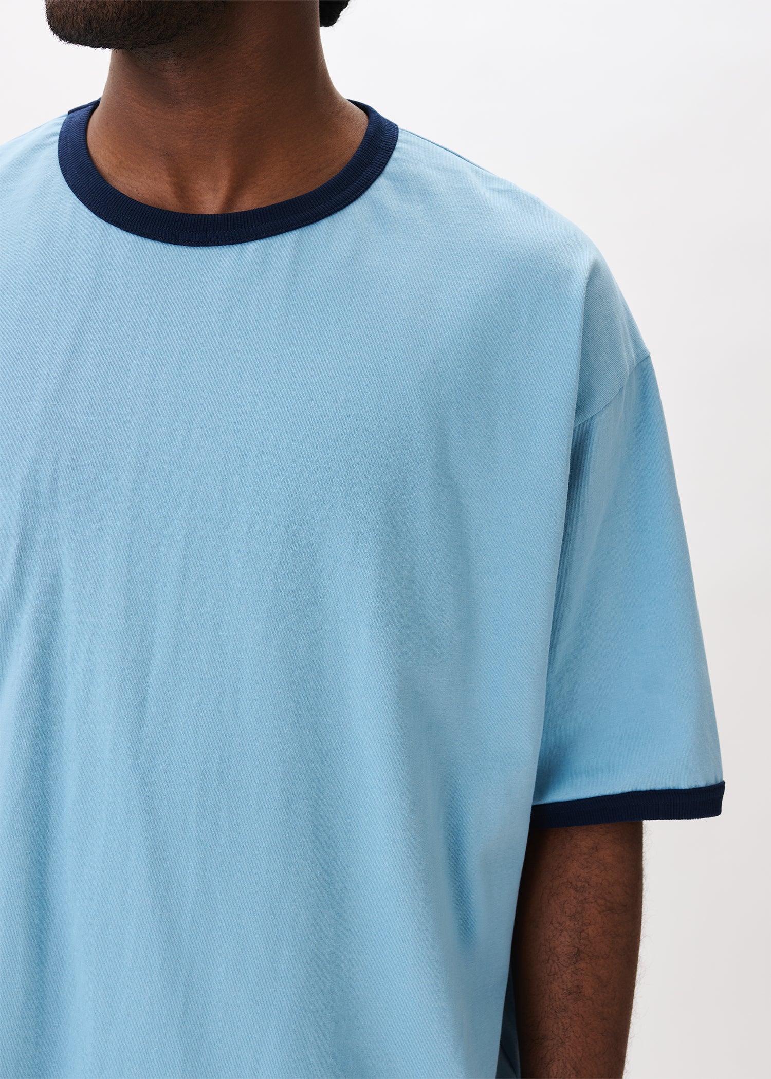 Contrast-rib Cropped Tee