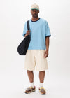 Contrast-rib Cropped Tee