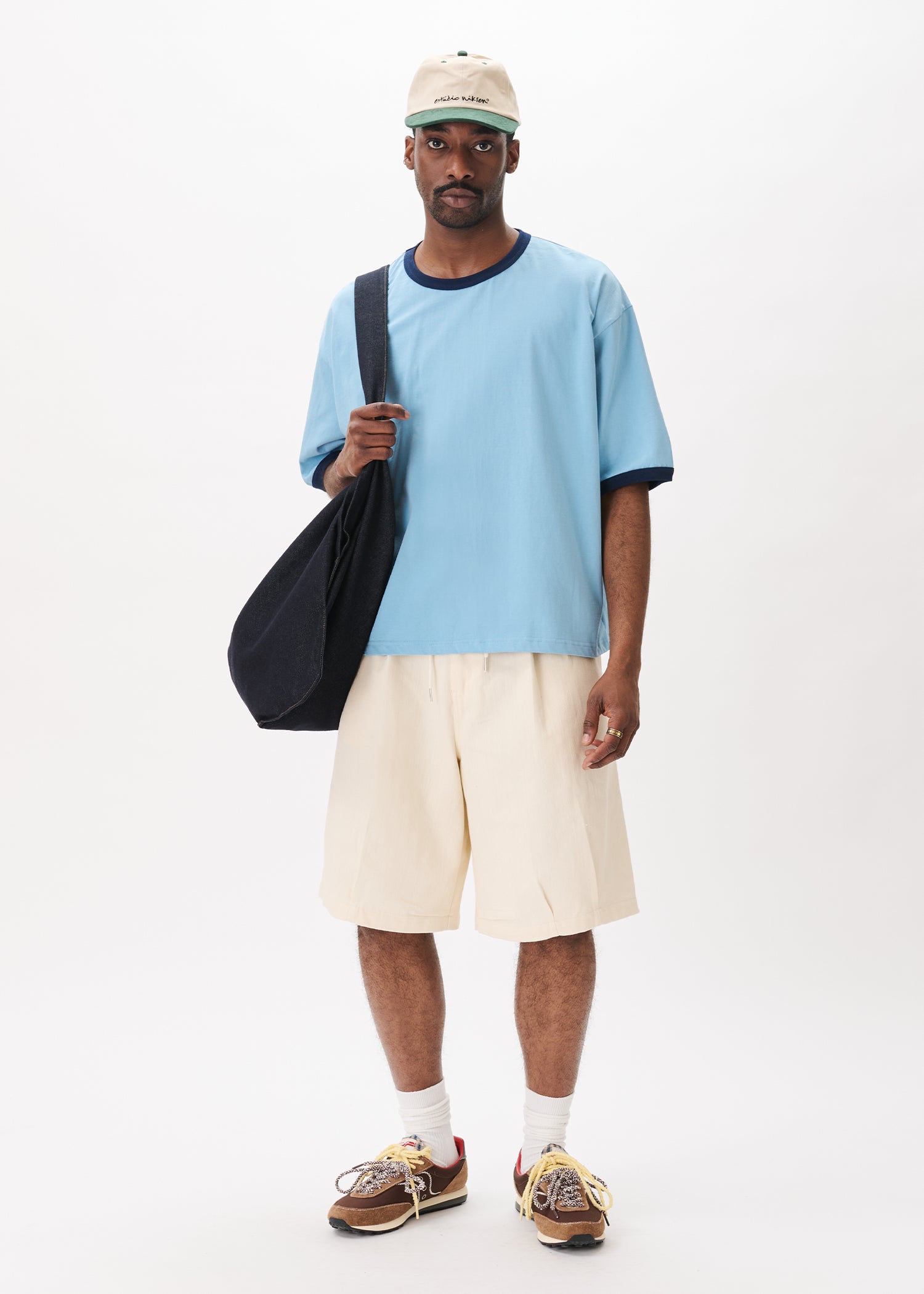 Contrast-rib Cropped Tee