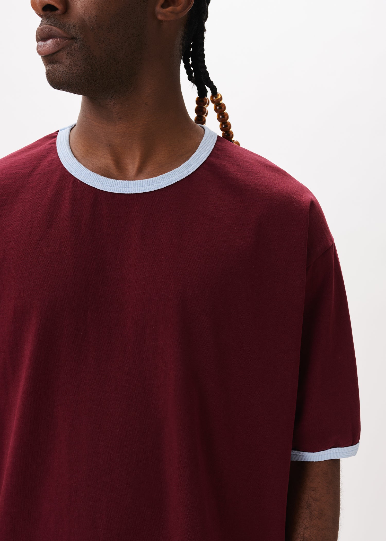 Contrast-rib Cropped Tee