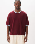 Contrast-rib Cropped Tee