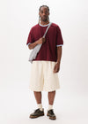 Contrast-rib Cropped Tee