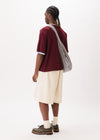 Contrast-rib Cropped Tee