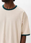 Contrast-rib Cropped Tee