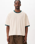Contrast-rib Cropped Tee