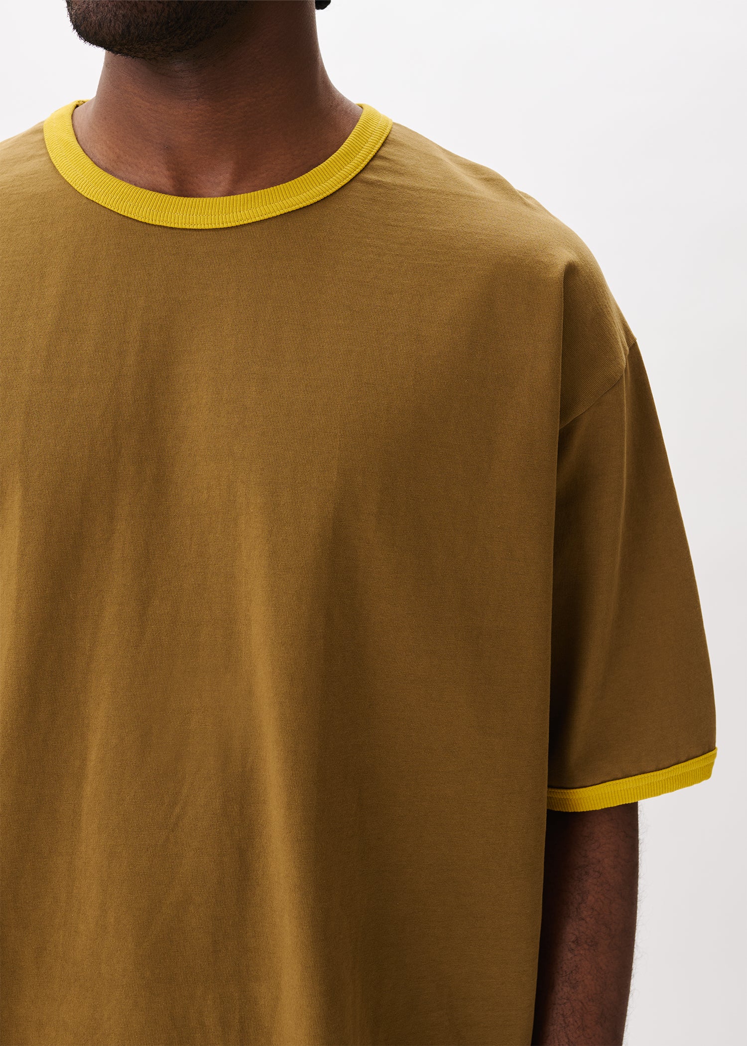 Contrast-rib Cropped Tee