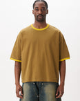 Contrast-rib Cropped Tee