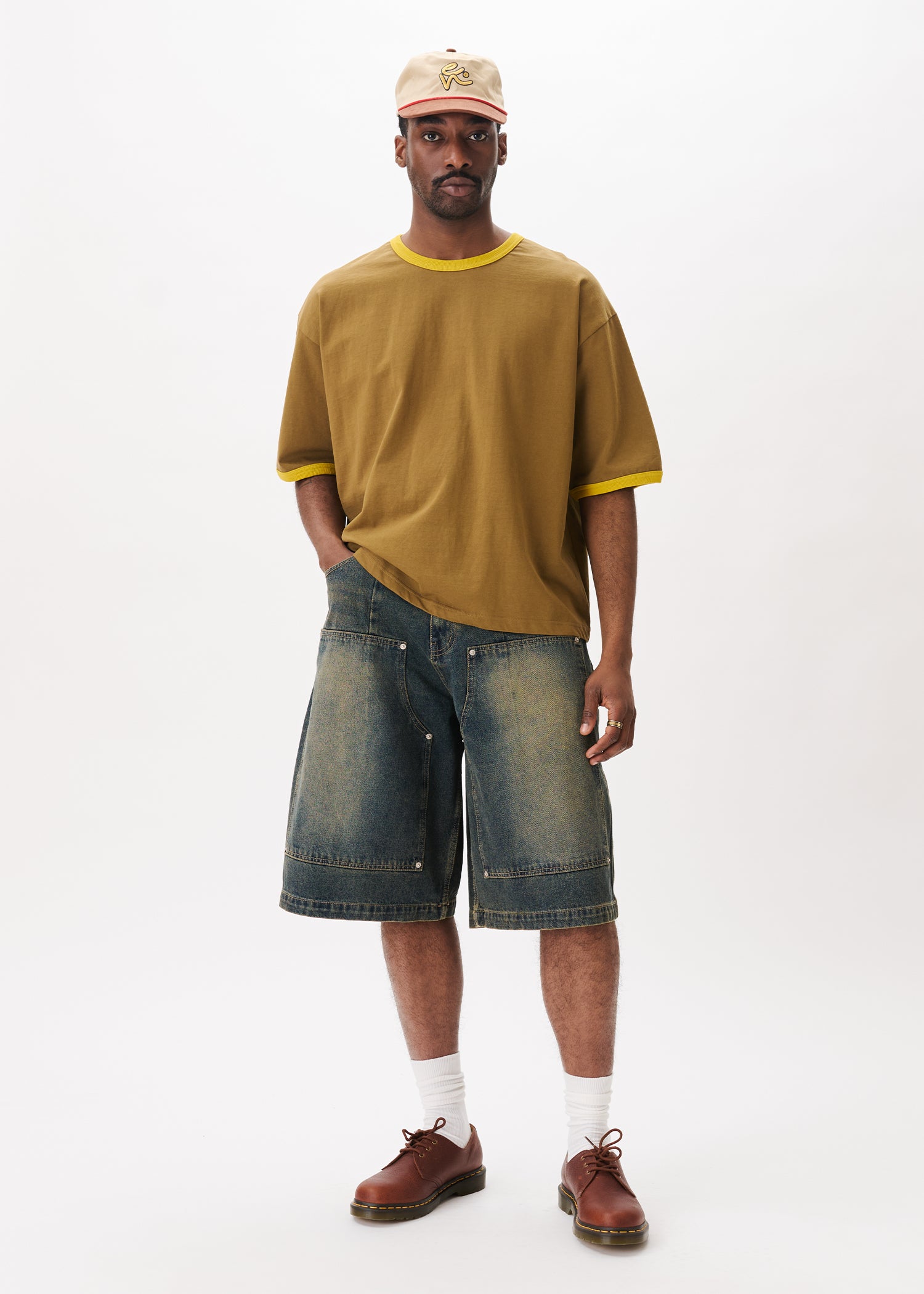 Contrast-rib Cropped Tee