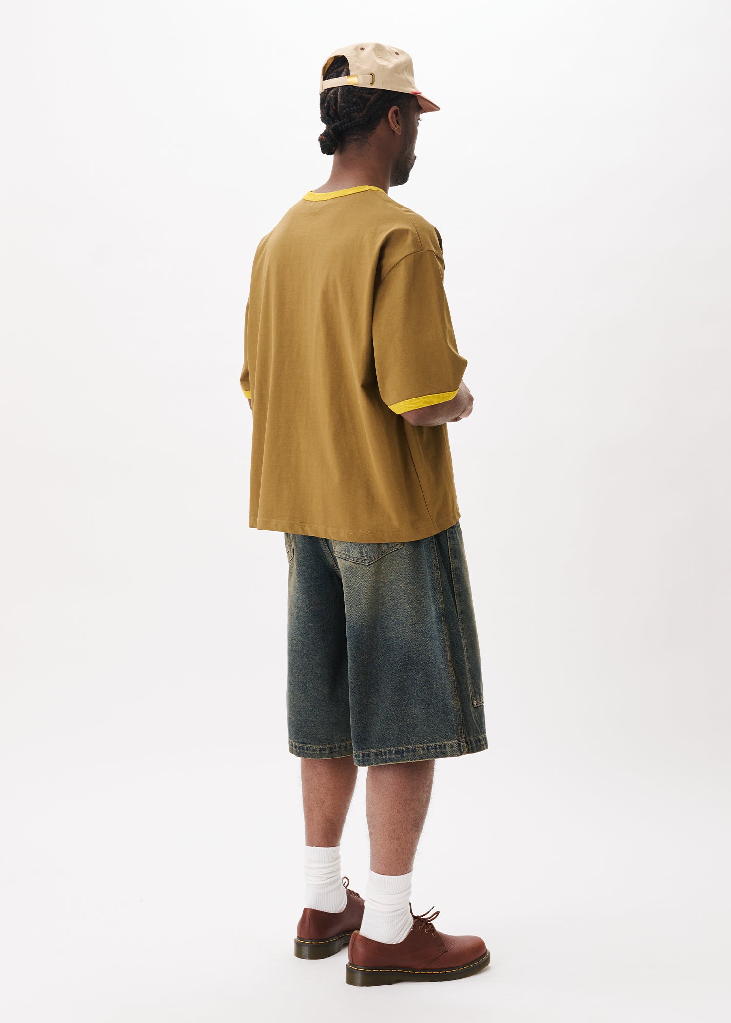 Contrast-rib Cropped Tee