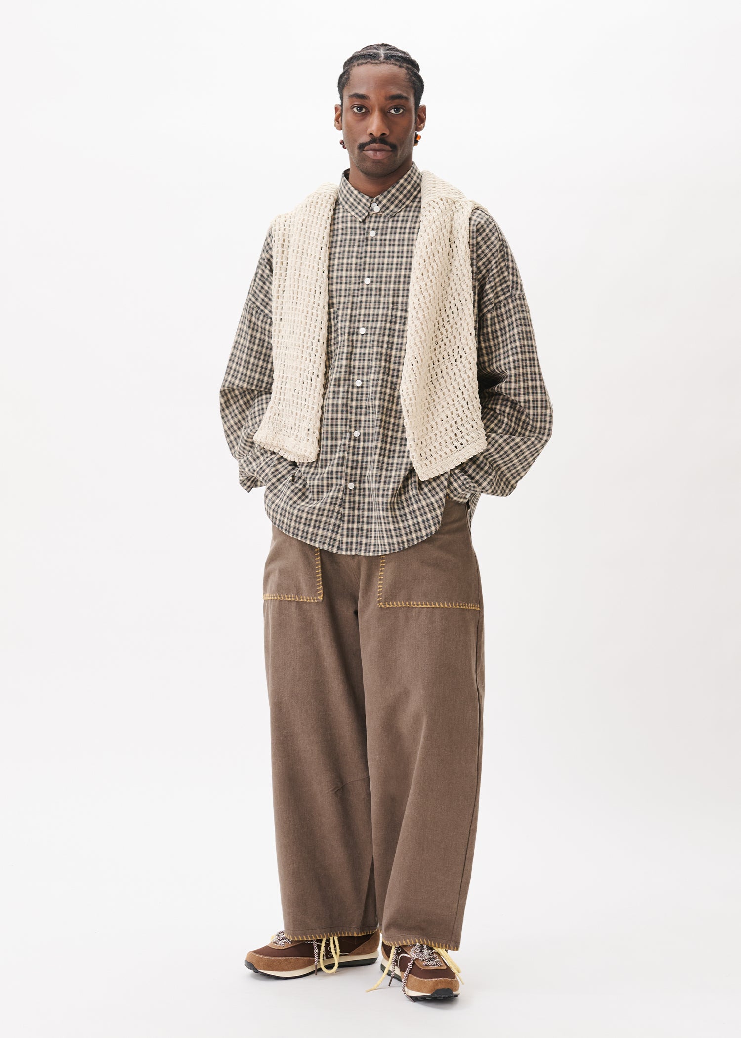 Pantalon brodé à poches