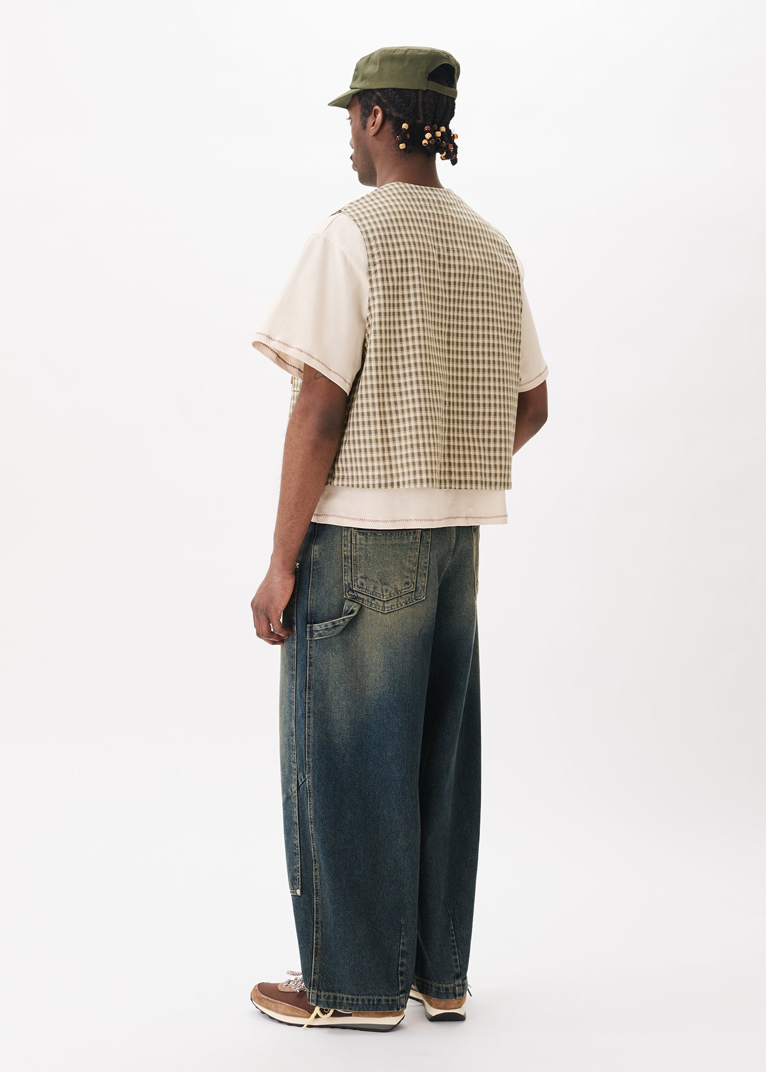 T-shirt court brodé à la main