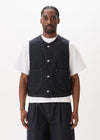 Gilet large en denim brut