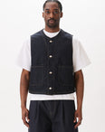 Gilet large en denim brut