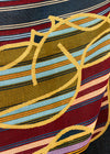 Jeté tissé à rayures et bulles