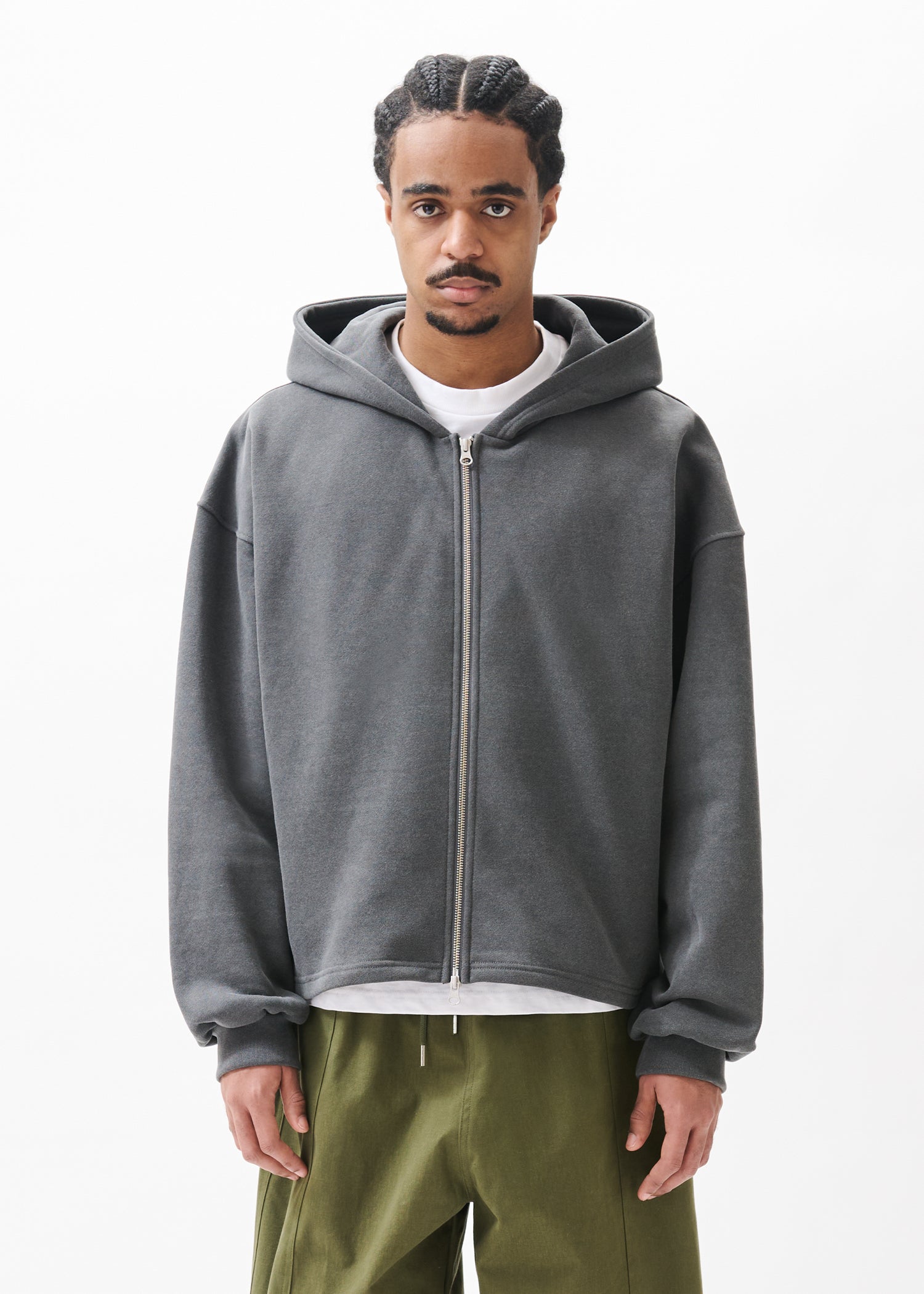 Boxy Zip-up Hoodie