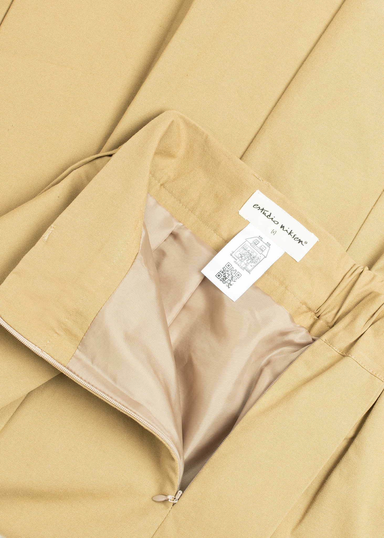 Pleated Cotton Skirt