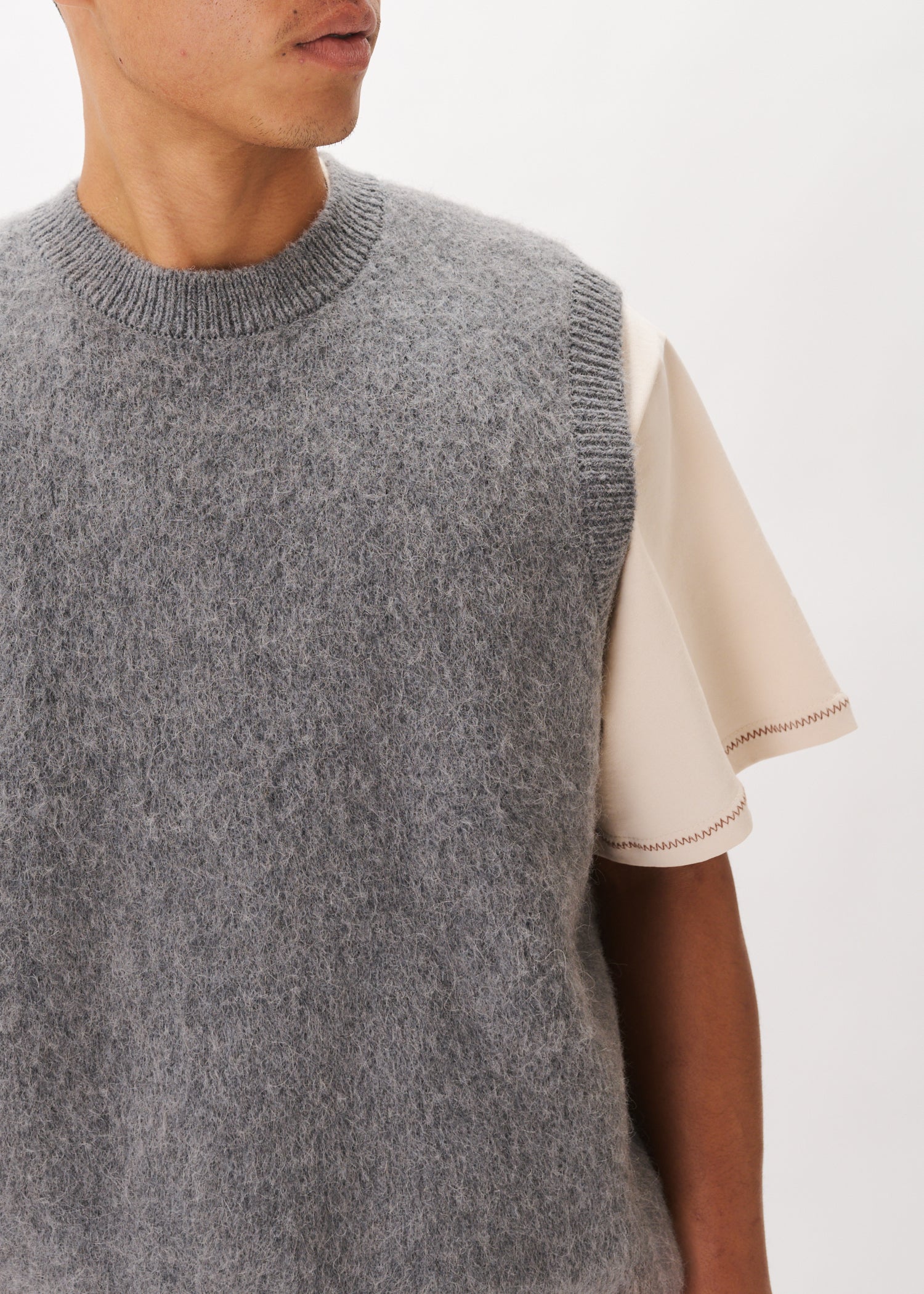 Gilet en tricot d'alpaga