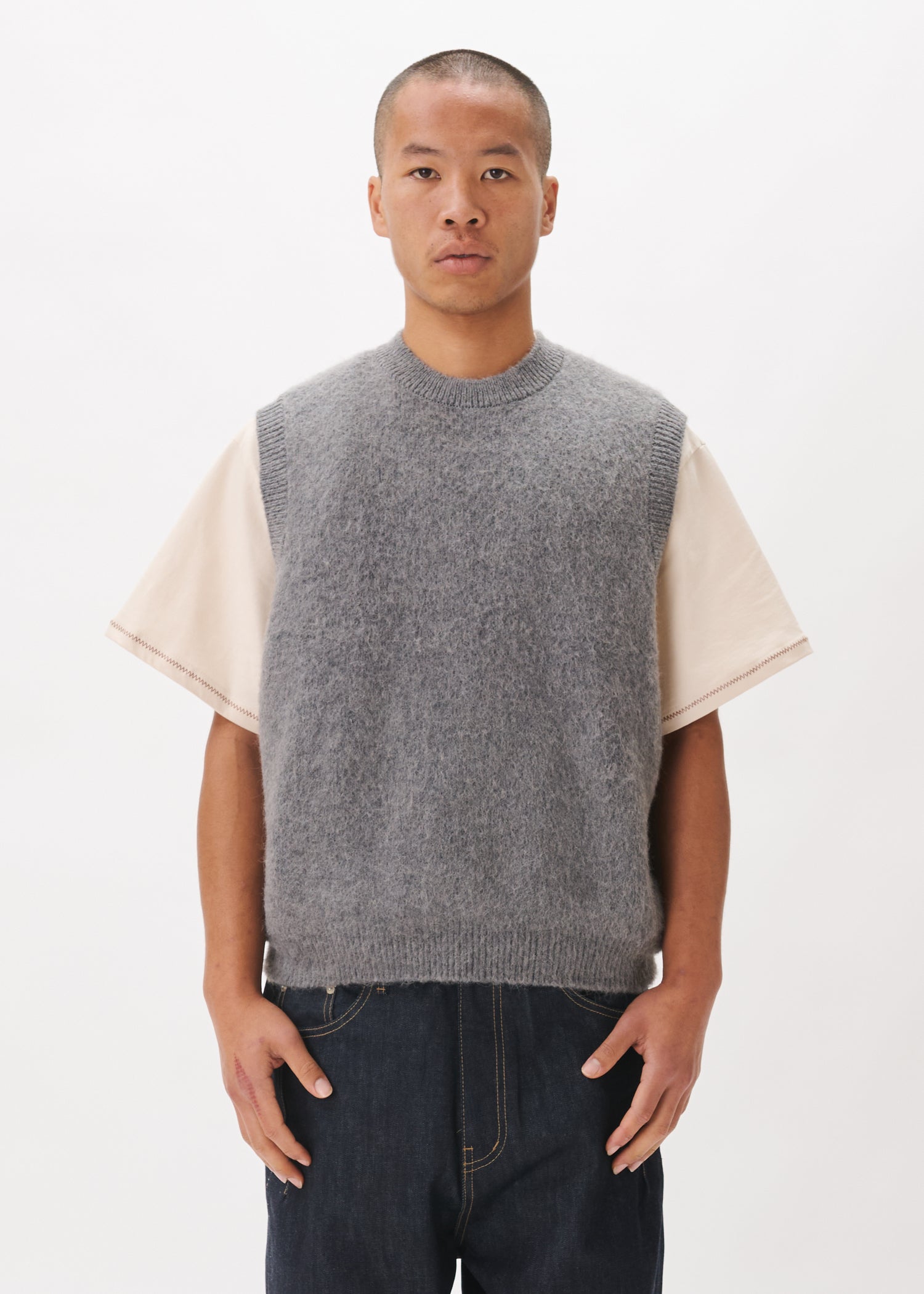 Gilet en tricot d'alpaga