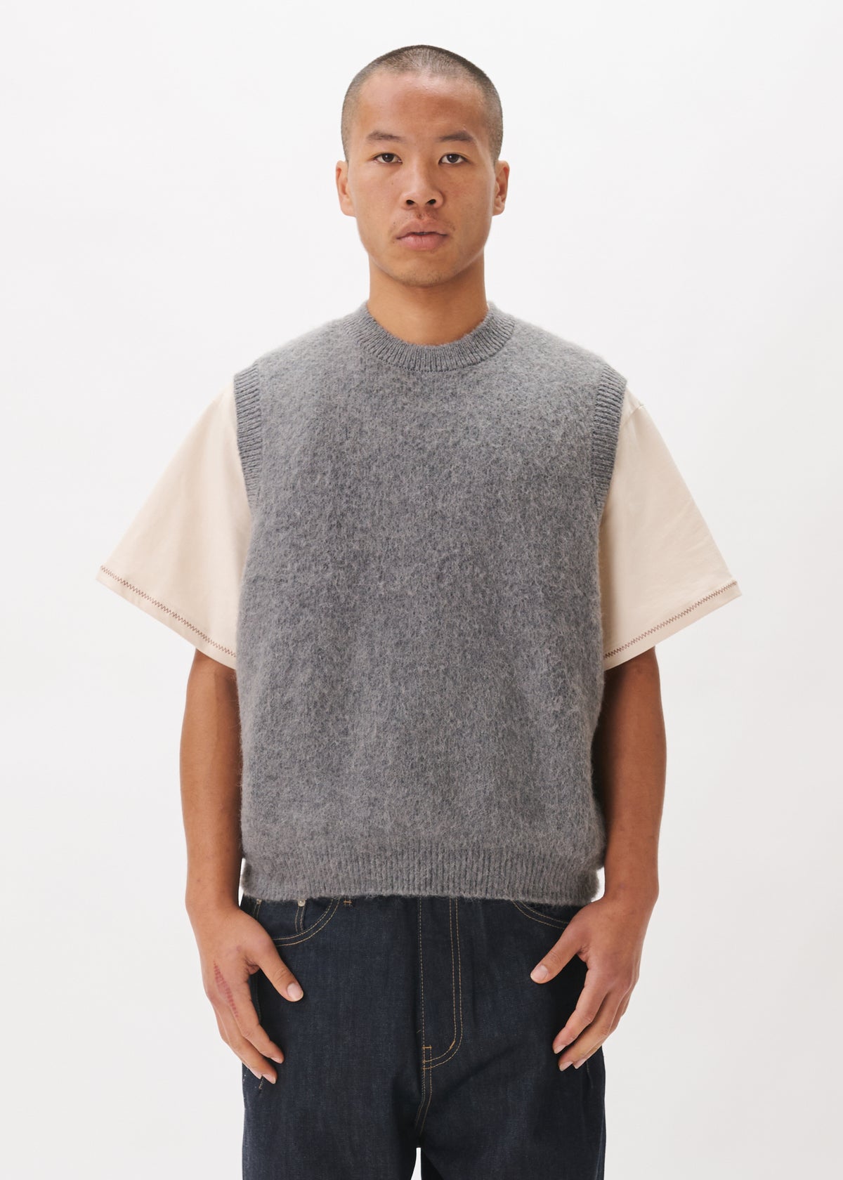 Gilet en tricot d'alpaga