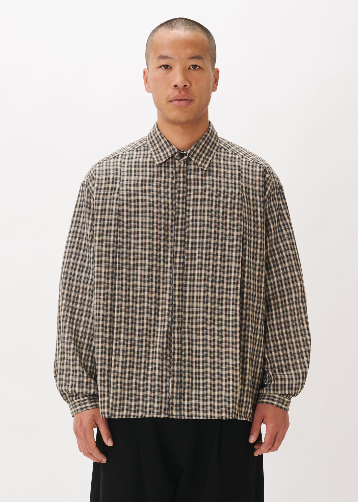 Boxy Pleated Shirt