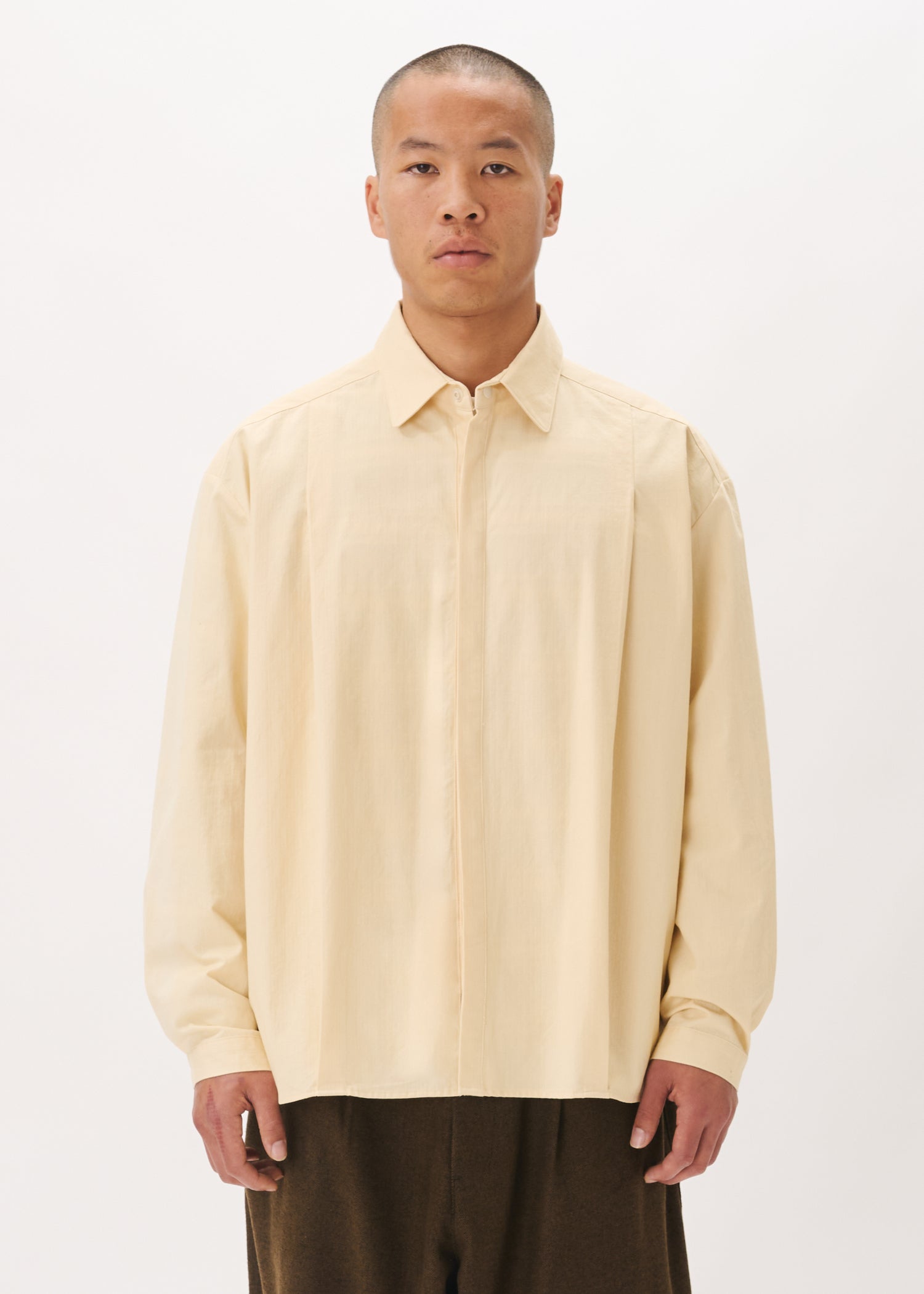 Boxy Pleated Shirt