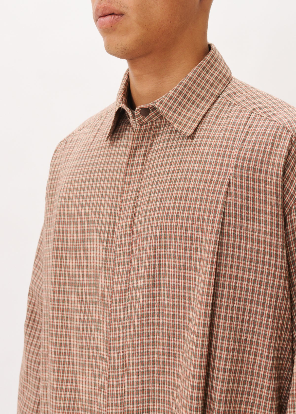 Boxy Pleated Shirt