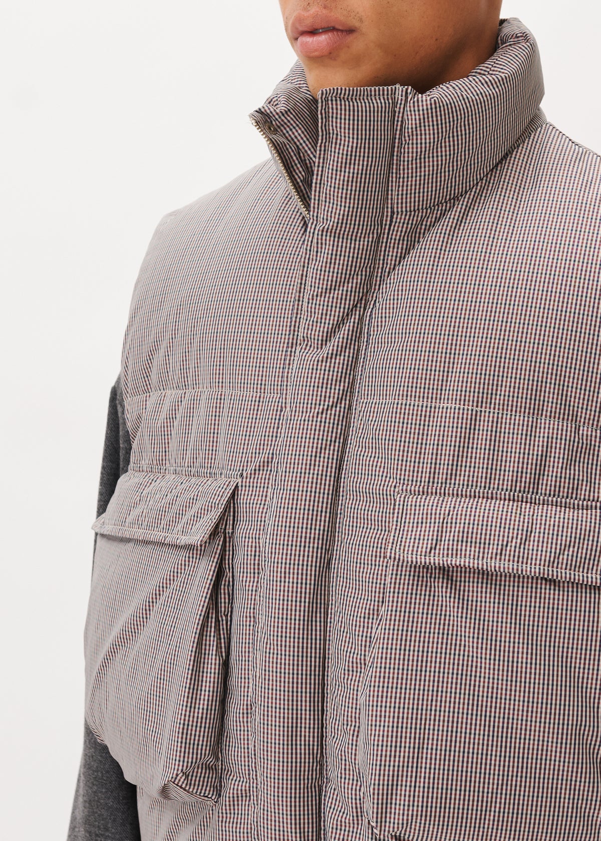 Checkered Down Puffer Vest