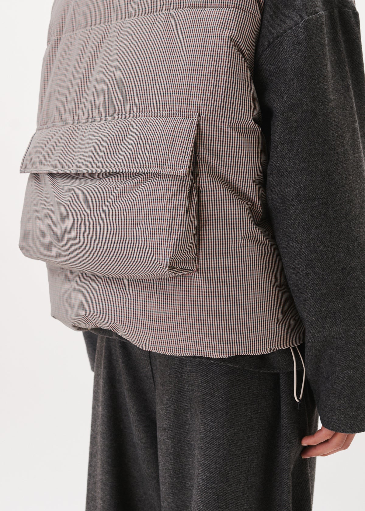 Checkered Down Puffer Vest