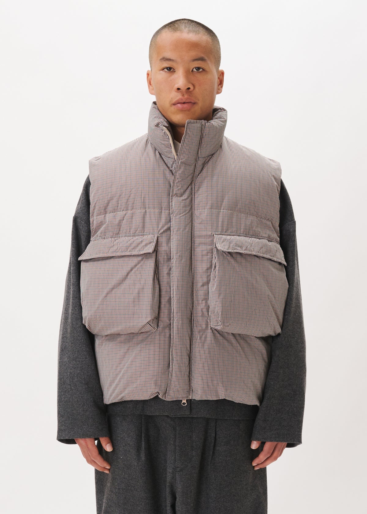 Checkered Down Puffer Vest