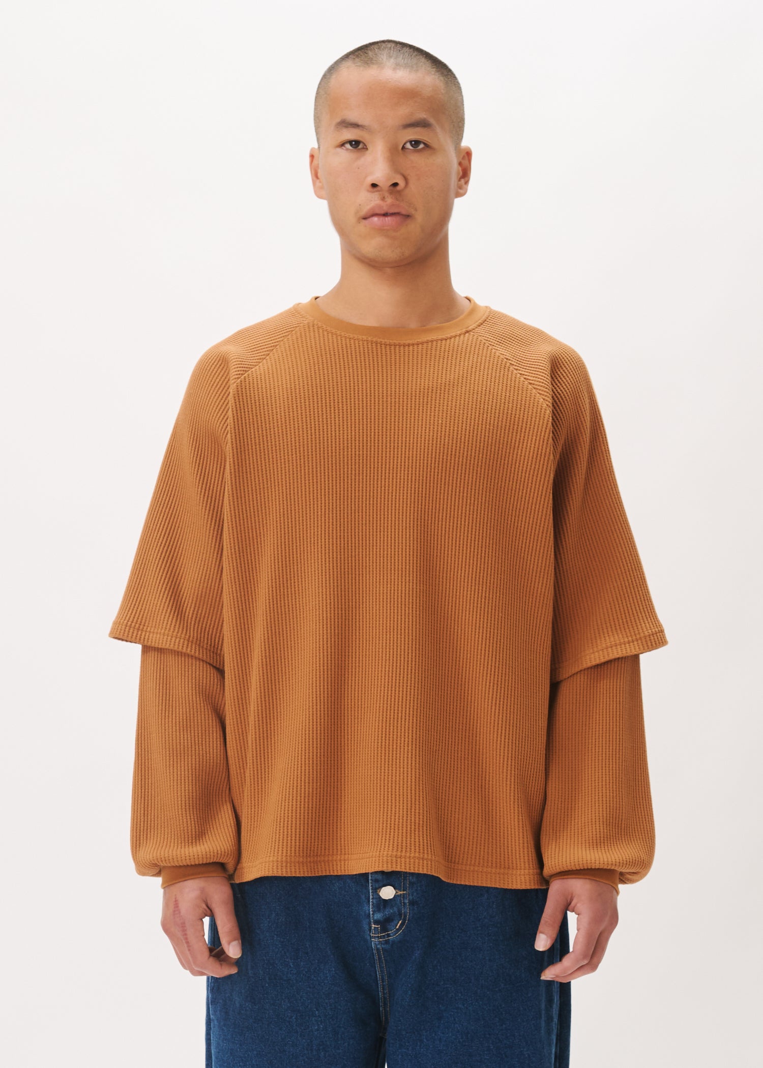 T-shirt gaufré superposé