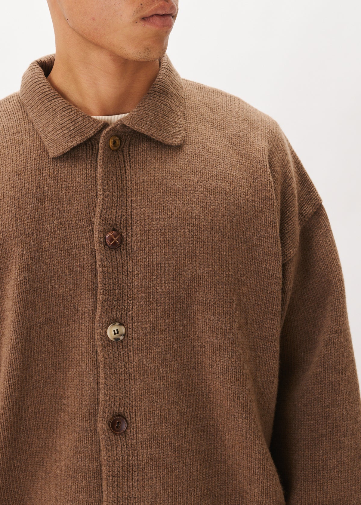 Mismatch Button Cardigan
