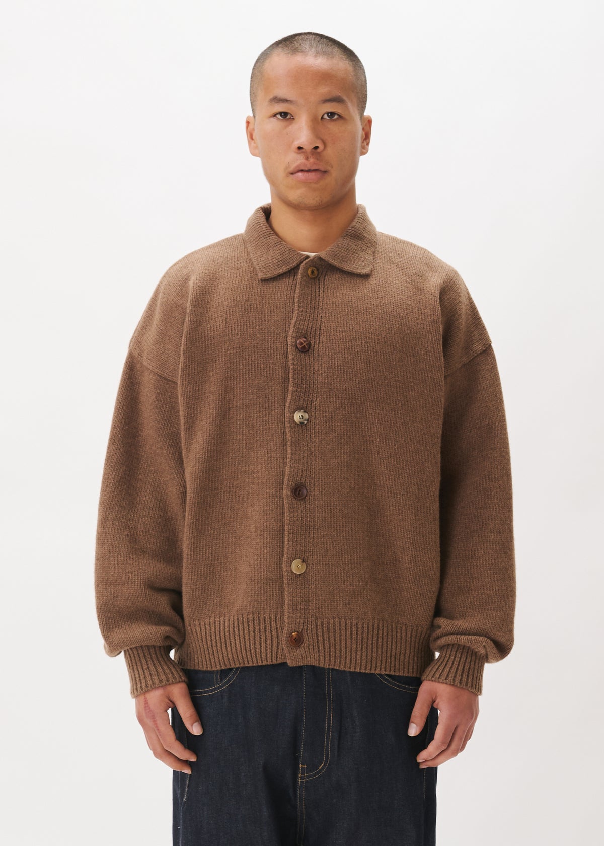 Mismatch Button Cardigan
