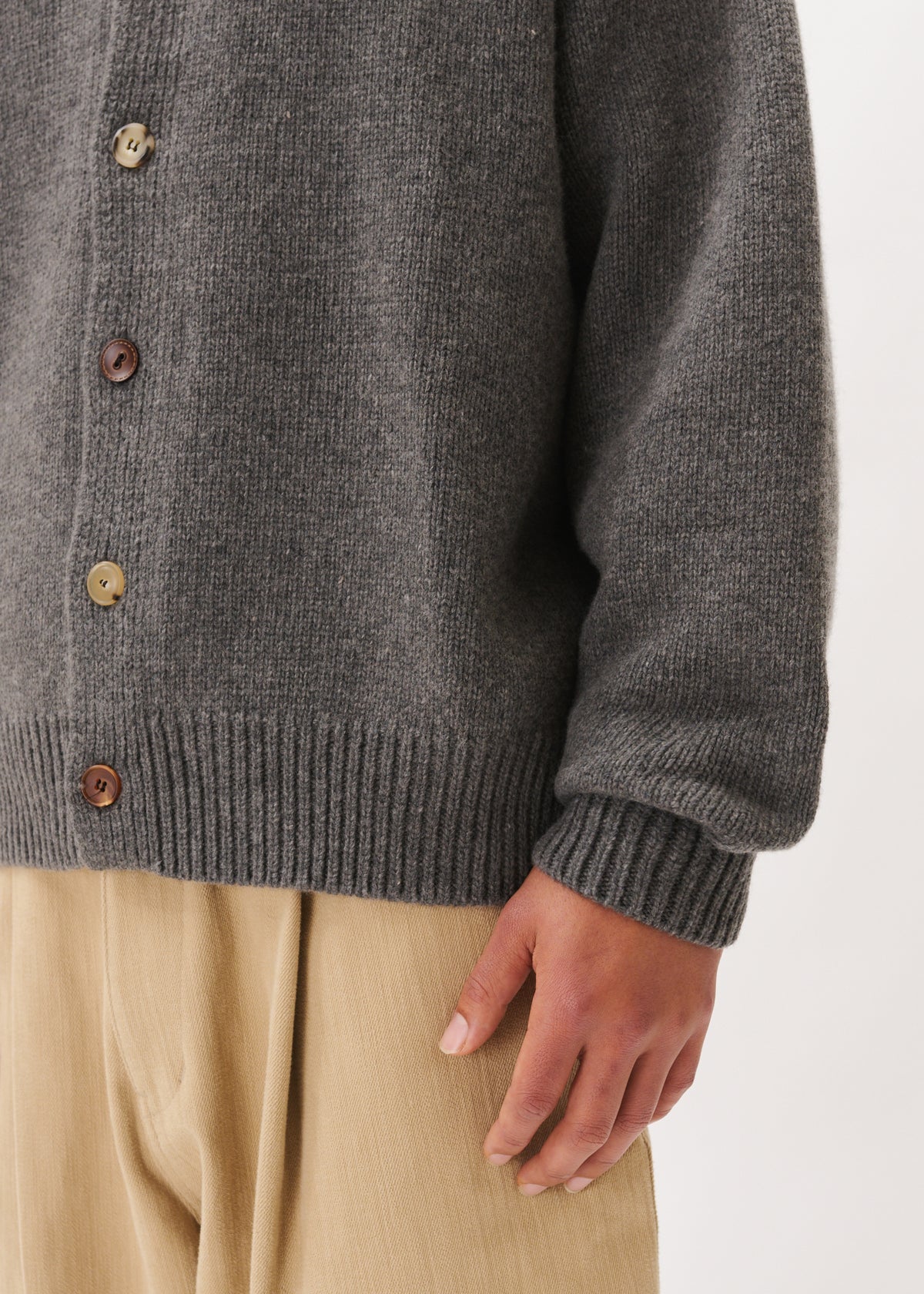 Mismatch Button Cardigan