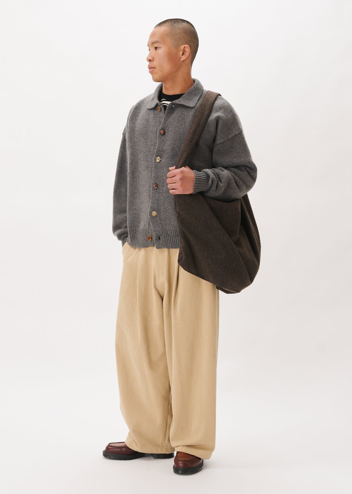 Mismatch Button Cardigan