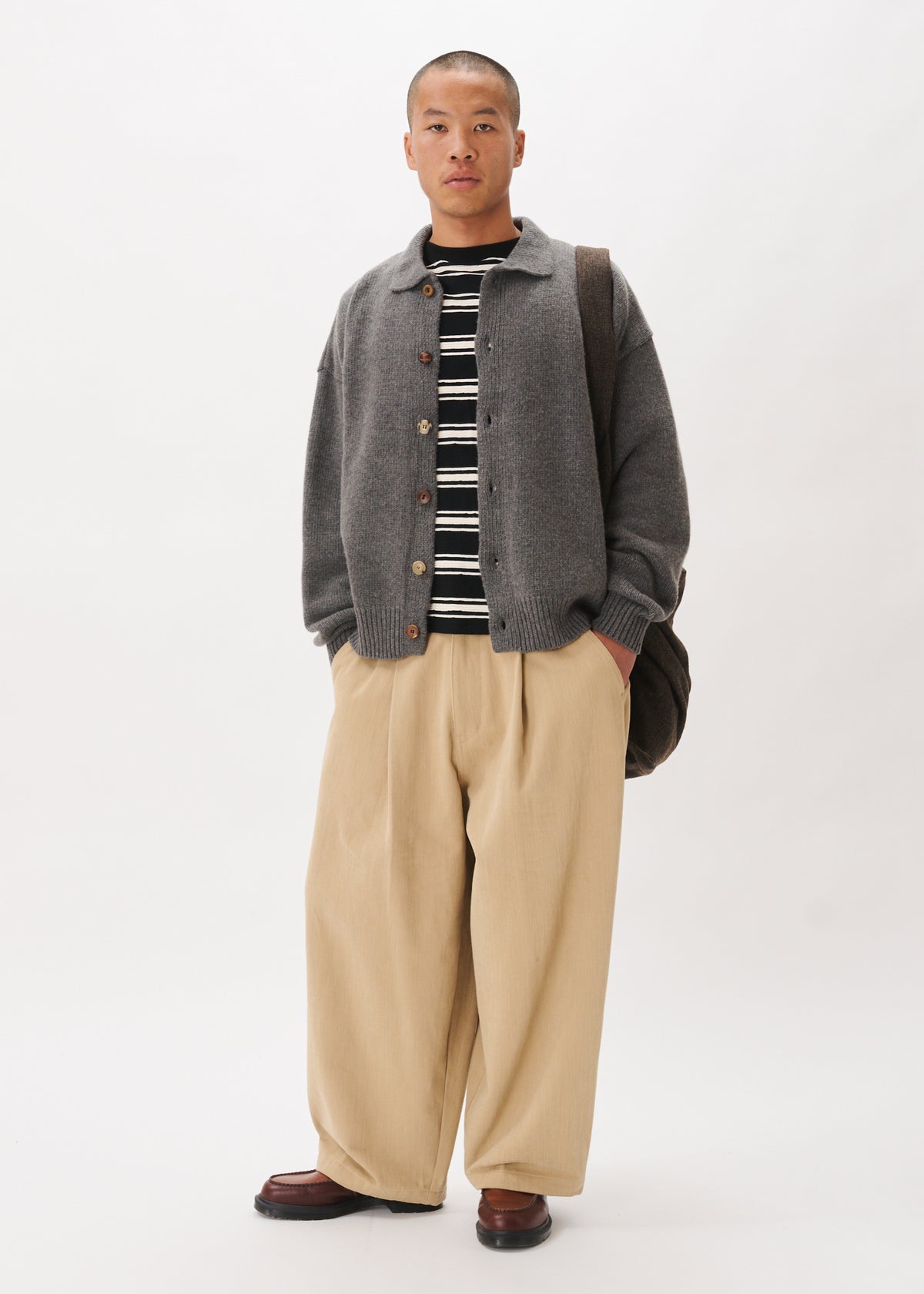 Mismatch Button Cardigan