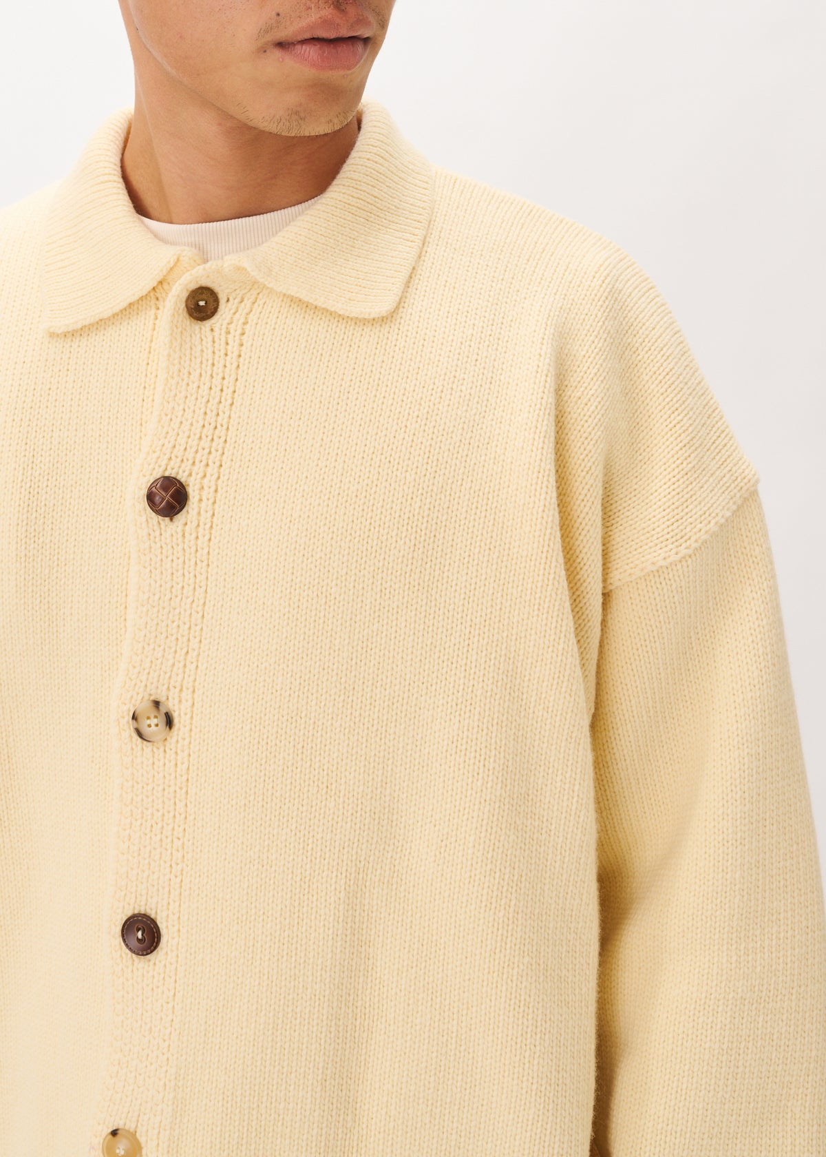 Mismatch Button Cardigan